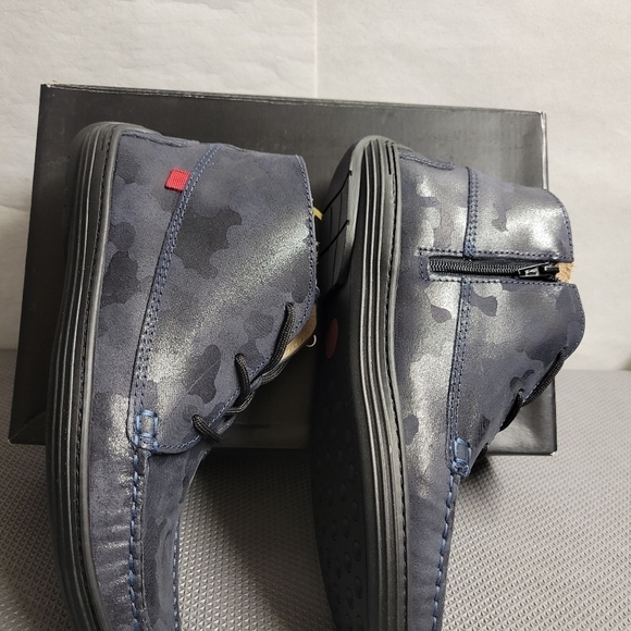 NIB Marc Joseph Houston Camo Blue Kids Bootie - Picture 2 of 4